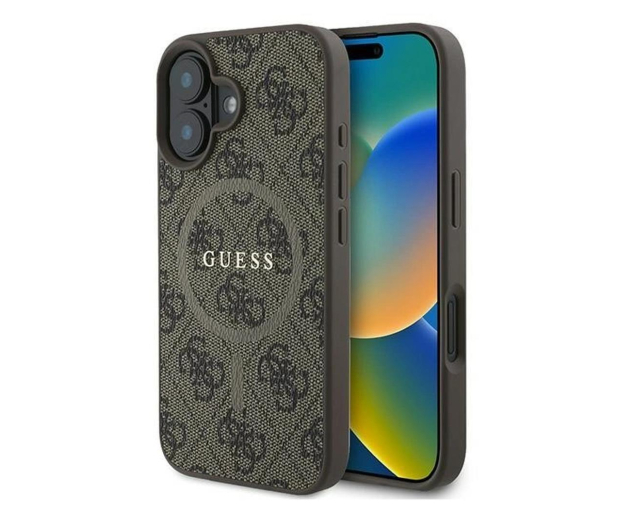 Guess 4G Ring Classic Logo do iPhone 16 Plus brązowy - 1279160 - zdjęcie